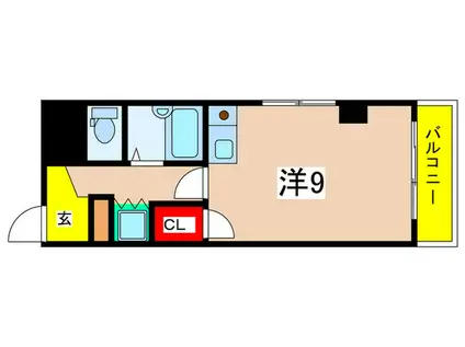 ミラクルイン横浜(ワンルーム/2階)の間取り写真