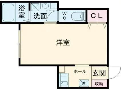 FOURSEASONS菅原(1K/1階)の間取り写真