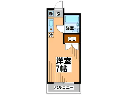 もんじゅ榎本(1K/2階)の間取り写真