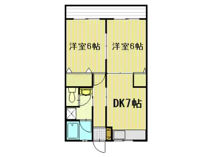 Mマンション(2DK/3階)の間取り写真