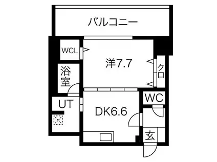 さくらHILLS NISHIKI PLATINUM RESIDENCE(1LDK/11階)の間取り写真