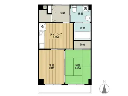 あいやビル(2DK/3階)の間取り写真