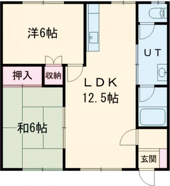 コーポステーション(2LDK/2階)の間取り写真