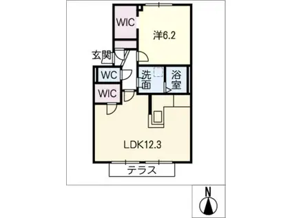 サンハイツSANAEII(1LDK/1階)の間取り写真