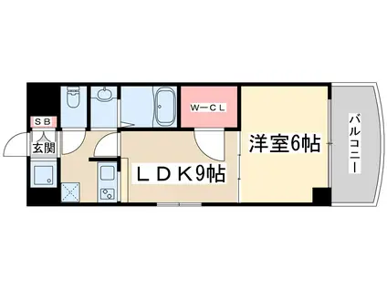 ノルデンハイム新大阪Ⅱ(1LDK/11階)の間取り写真