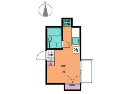 カクタス伊藤館(ワンルーム/2階)の間取り写真