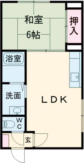 プラザ・クリプトメリア(1LDK/4階)の間取り写真