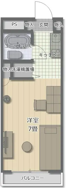 秋山菅マンション 2階階 間取り