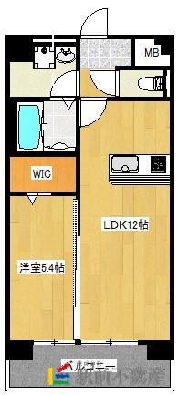 カサグランデ本町(1LDK/1階)の間取り写真