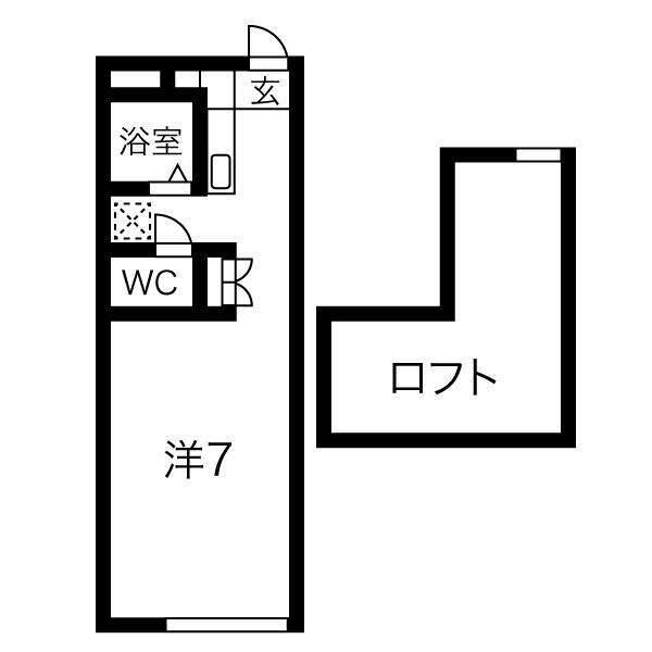 DOLCE(ワンルーム/1階)の間取り写真