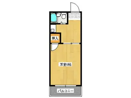 コートオリーブII(1K/1階)の間取り写真