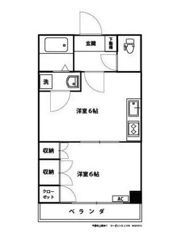 コーポシンエイ 3階階 間取り