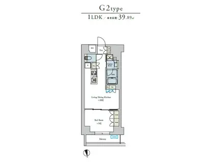 BRILLIA IST 池尻大橋 ブリリアイスト池尻大橋(1LDK/5階)の間取り写真
