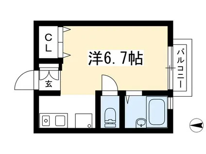 くれないはうす(1K/2階)の間取り写真