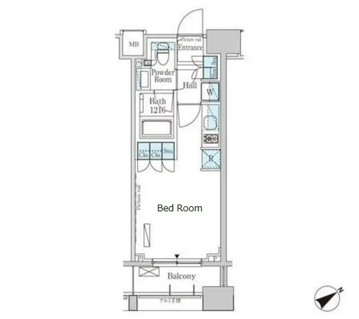 パークアクシス横浜山下町 5階階 間取り