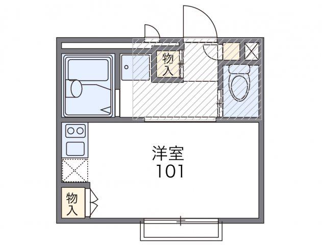 レオパレスレヴェルベールII(1K/2階)の間取り写真