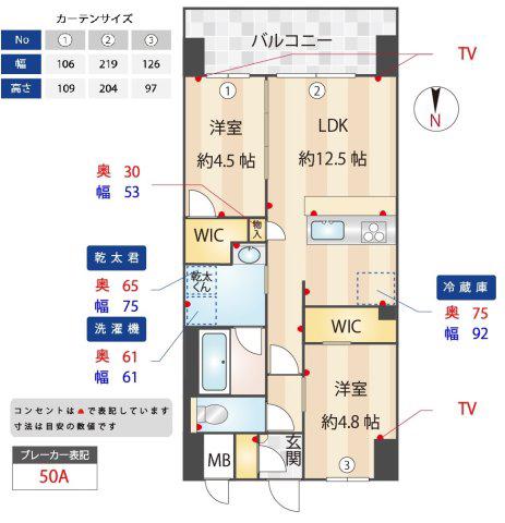 スプランディッド城東関目(2LDK/7階)の間取り写真