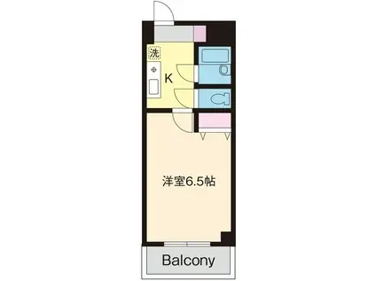 ボンメゾン本厚木(1K/2階)の間取り写真