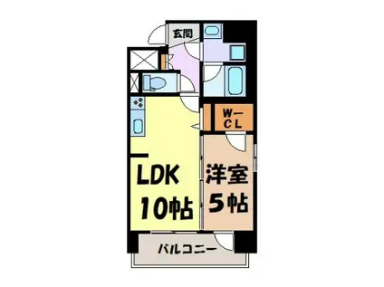 クリスタル丸の内(1LDK/7階)の間取り写真