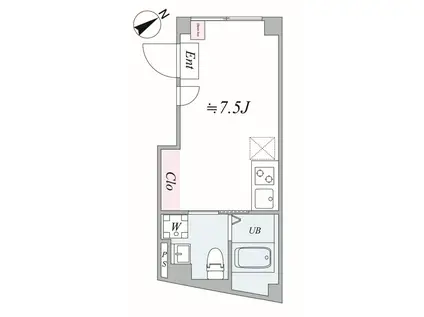 BEL FIORE KANAMECHO(ワンルーム/3階)の間取り写真