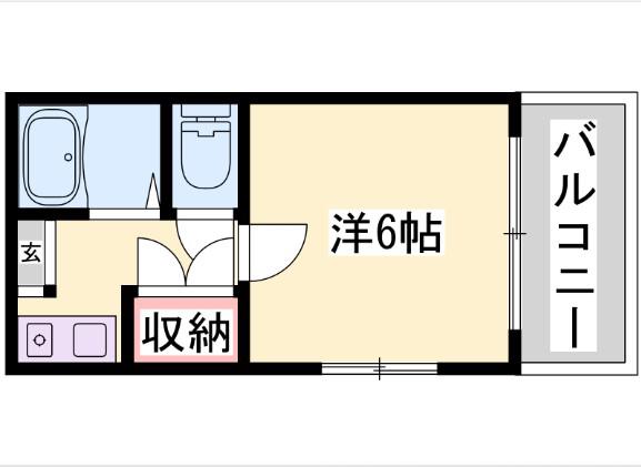 Mハイツ(1K/1階)の間取り写真