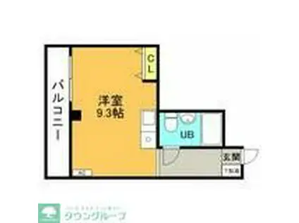 レックス立川(ワンルーム/3階)の間取り写真