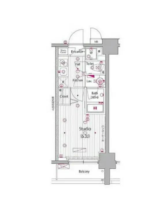 グランド・ガーラ桜木町駅前 6階階 間取り