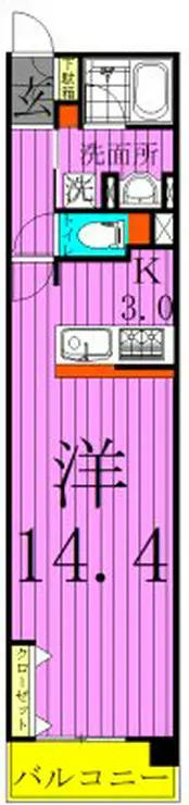 ロイヤルパークス西新井 8階階 間取り