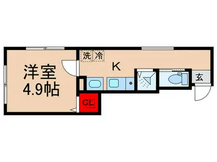西新井本町BASE(1K/1階)の間取り写真