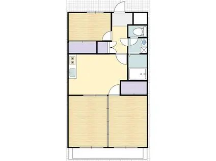 菊川サンハイツ(3DK/4階)の間取り写真