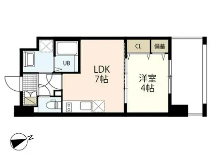 KATAYAMA BLDG 27(1LDK/10階)の間取り写真