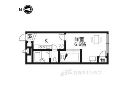 レオパレスおおやぶ2(1K/1階)の間取り写真