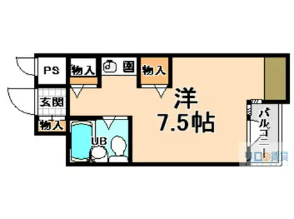 コメットマンション鴻池(ワンルーム/9階)の間取り写真
