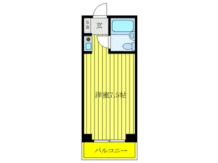 ウェザーコック近野(ワンルーム/3階)の間取り写真