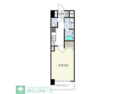 TCS北浦和レジデンス(1K/2階)の間取り写真