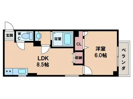 オーナーズマンション阪南IV(1LDK/2階)の間取り写真