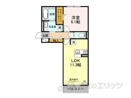 ヴィラ シャルマン(1LDK/2階)の間取り写真