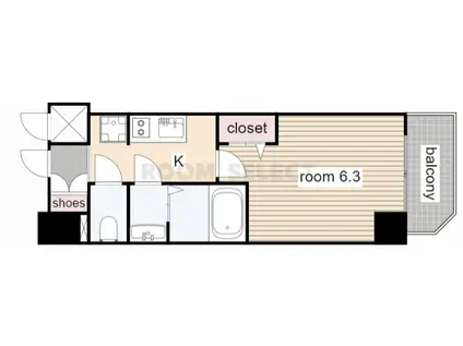 プレサンス THE MOTOYAMA(1K/10階)の間取り写真