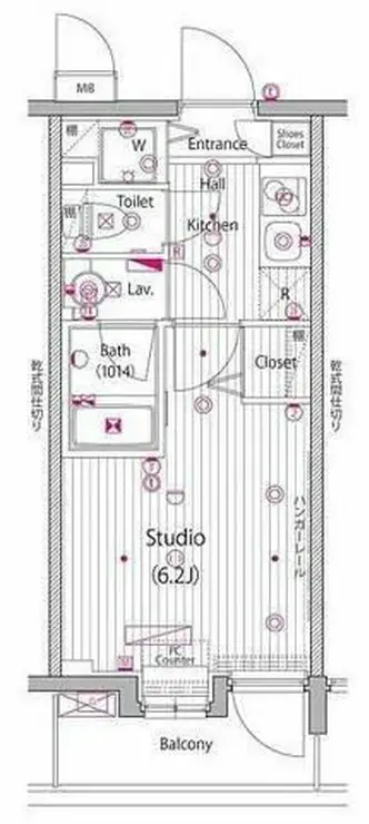 グランド・ガーラ桜木町駅前 3階階 間取り