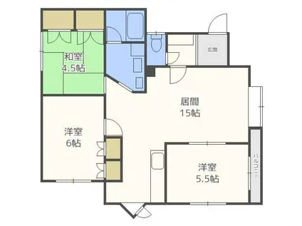 メゾン慶新エイト(3LDK/1階)の間取り写真