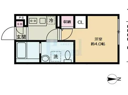 ラヴィーダ東長崎(1K/4階)の間取り写真