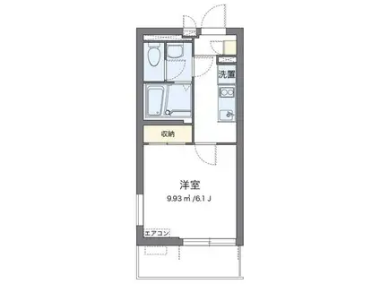 クレイノ南品川ハイツIII(1K/1階)の間取り写真