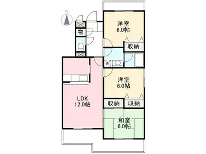 マイレーミアサミII(3LDK/2階)の間取り写真