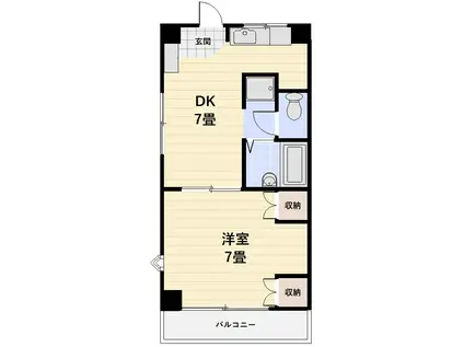 アプローズ(1DK/2階)の間取り写真