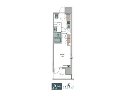 エヌズパークレジデンス新宿御苑(1K/10階)の間取り写真