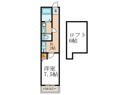 トレフルメゾン出町柳(1K/2階)の間取り写真