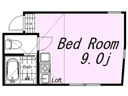 ユナイト安針ポルティージョ(ワンルーム/2階)の間取り写真