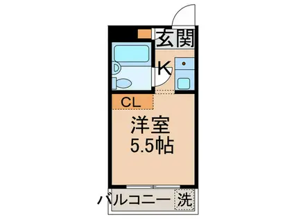 スカイコート金町第3(1K/3階)の間取り写真