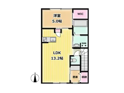 インテグラル櫛川(1LDK/2階)の間取り写真