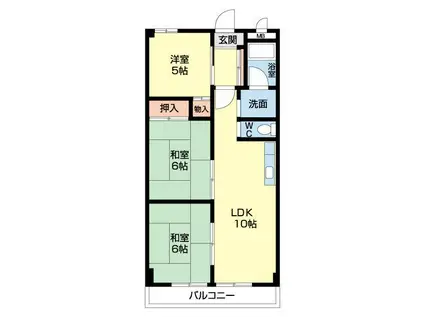 瀬戸・第3近藤ビル(3LDK/2階)の間取り写真